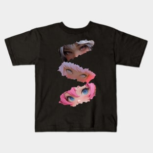 Anime Girl Lewd Eyes Kids T-Shirt